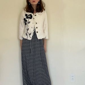 frilly floral vintage tweed blazer